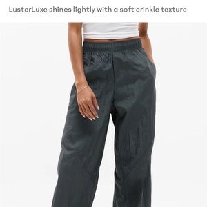 Athleta Women's Dark Blue Crinkle Track Pants